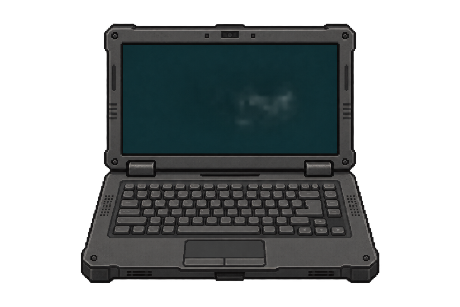 Laptop på kontorpulten